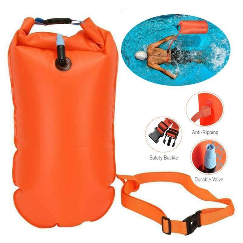 Swim Buoy Open Water - Opblaasbare open zwemboei, lichtgewicht zwemluchtzak, opbergruimte