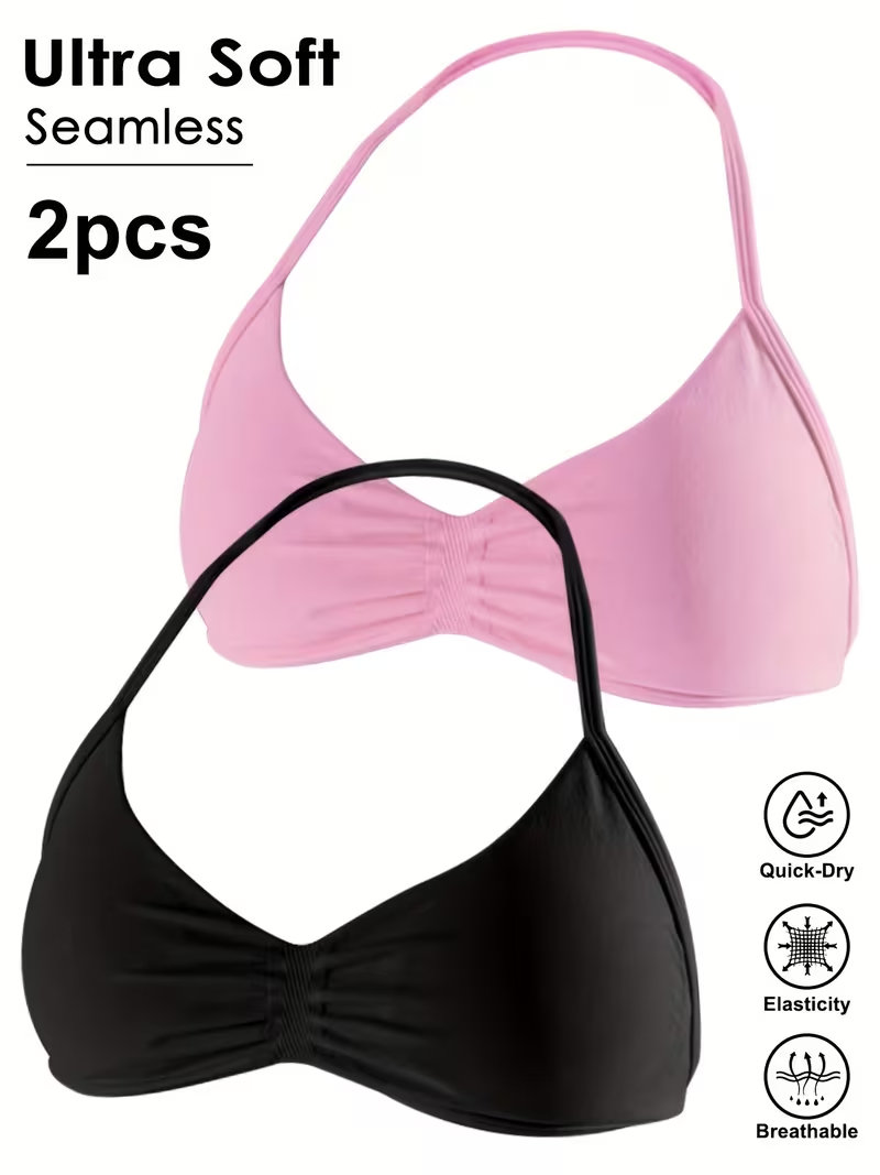 Aquatic Sports Bra - 2 stuks Naadloze Sexy Open Back