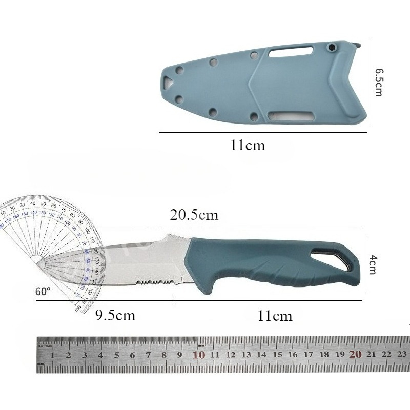 BM 18040 Recht mes D2-lemmet N - Dive Knife Titanium recensie en prijs